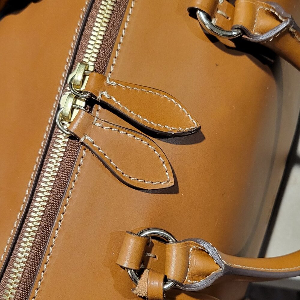 NEW BOLDRINI SELLERIA - Made in Italy 🇮🇹 genuine vacchetta leather handbag - Picture 5 of 15